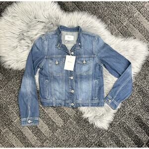 KANCAN‎ JEAN JACKET NWT WOMEN DENIM BLUE STRETCH SIZE SMALL KC9158D (MSRP $55)